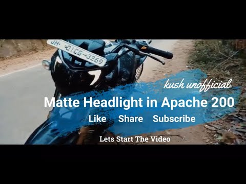 Apache 200 Headlight modifications  | Matt Black Smoke Tint on Headlight | Modify stickers #modify