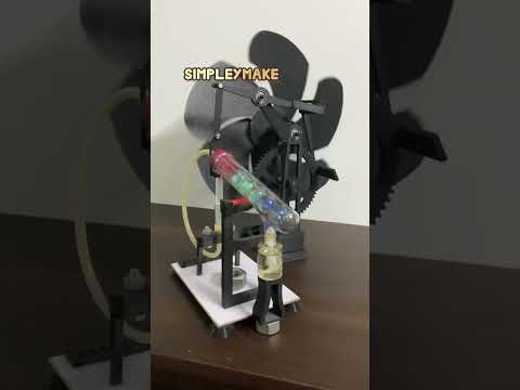 3d printed Marble Stirling engine #shorts