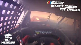 NASCAR Helmet Cam (First Person) Onboard Crashes