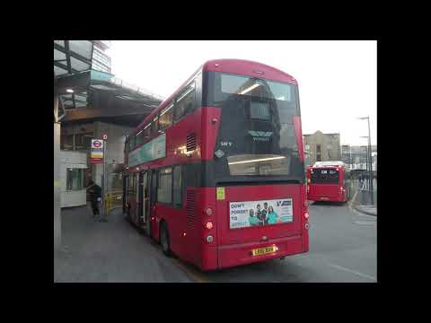 Wright Streetdeck Daimler OM934LA Arriva London SW9 LK16BXM LO-X Arrived & Leave at Canada Water Stn