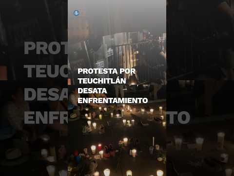 Enfrentamiento entre policías y manifestantes en la vigilia por Teuchitlán en el Zócalo #Shorts