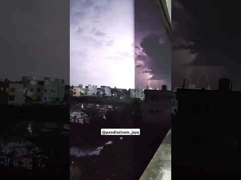 Thunderstorm at #gerugambakkam #chennairains #rain #tnrains #thunderstorm