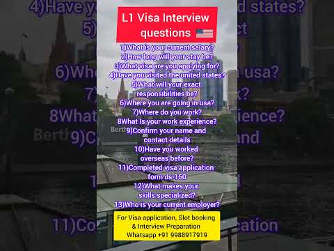 L1 Visa Interview questions 🇺🇲 | US Visa Interview Preparation #usainterview #usavisa