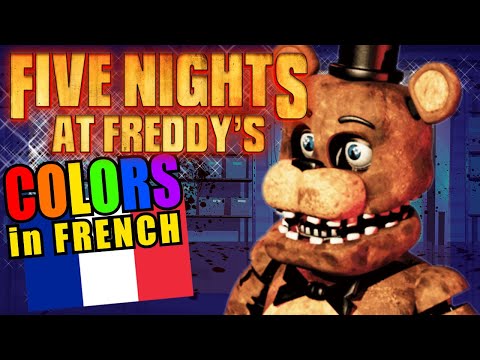 Five Nights at Freddys FNAF Teaching French Language Colors Educational Language Video for Kids