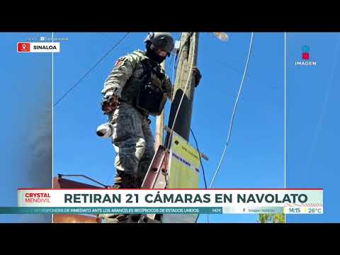 Retiran más cámaras de videovigilancia ilegales en Sinaloa | Noticias con Crystal Mendivil