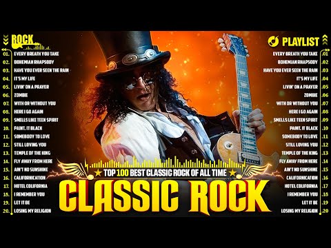 Guns N' Roses, Bon Jovi, Metallica, ACDC, U2, Queen, Aerosmith 🔥 Classic Rock 70s 80s 90s Full Album