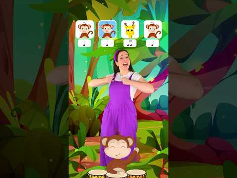 Rhythm clap along for kids/beginners 🐵 #rhythm #challenge #kids #music #learn #game