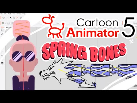 2D Animation Software / Cartoon Animator 5 NEW Spring Bone Update / Affinity Designer Characters