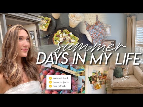 DAYS IN MY LIFE | struggling to keep up, house projects, hair refresh, & postpartum swimsuit haul!