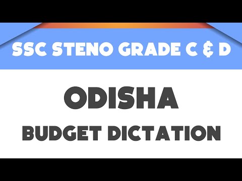 # 7 | 95 wpm |  Odisha Budget Dictation | Ssc Steno Grade C & D | 1000 words