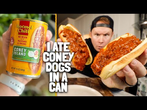 I ate HORMEL®'s Coney Dogs In A Can.