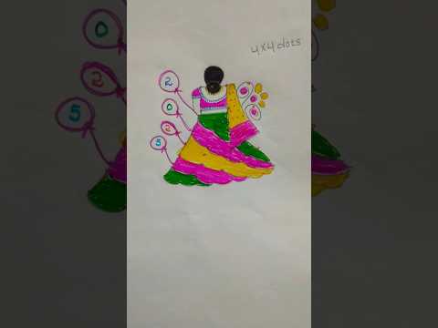 4*4 dots girl rangoli#sankranthi#youtubeshorts#muggulu#girl#drawing#rangoli#shorts#trending#girldraw