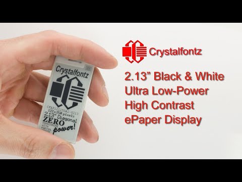 2.13" Black & White ePaper Display with 122x250 resolution.