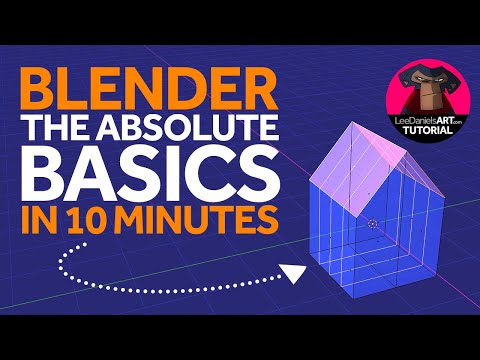 Blender Tutorial | ABSOLUTE BASICS in TEN Minutes | LeeDanielsART