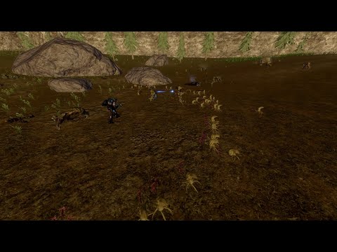 UNSC and COVENANT fight the FLOOD - HALO 3 AI BATTLE