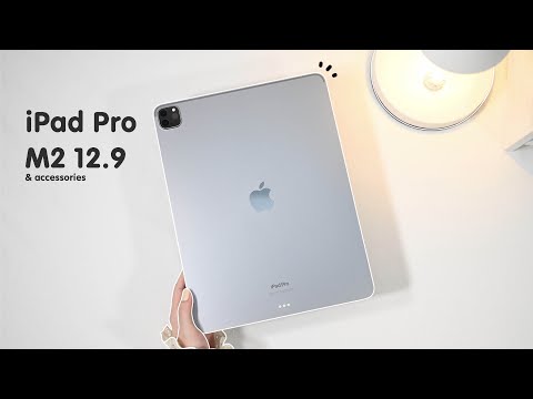 NEW M2 iPad Pro 12.9'' Space Gray✨ aesthetic unboxing｜apple pencil｜accessories ｜Genshin Impact