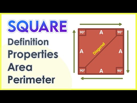 Square definition, Properties, Area of Square, Perimeter of Square | Math for grade 5