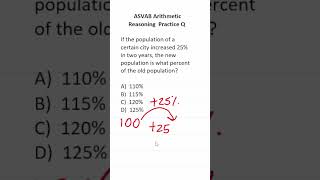 ASVAB/PiCAT Arithmetic Reasoning Practice Test Q: Percent Increase #acetheasvab with #grammarhero