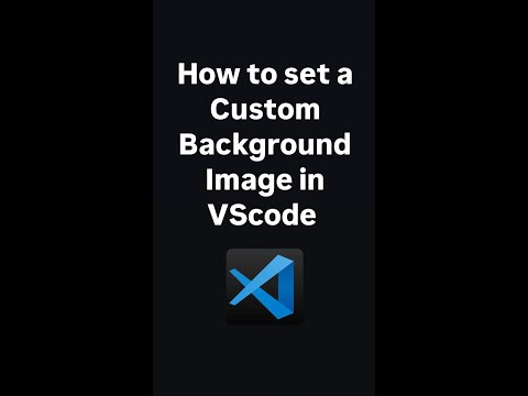 How to set a Custom Background image in VS Code #visualstudiocode #vscode #vscodetips #developer