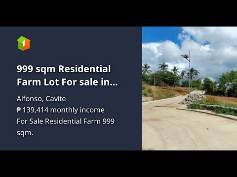 999 sqm Residential Farm Lot For sale in Alfonso Cavite near Royale Tagaytay