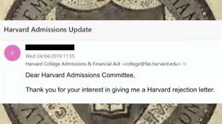 Harvard rejection letter