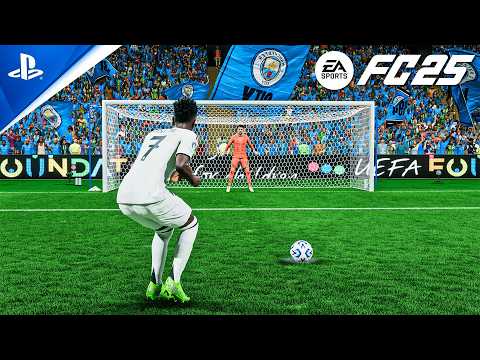 FC 25 | Man City vs Real Madrid - UCL 24/25 Play-Offs | Realistic Broadcast Camera | PS5 PRO