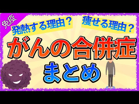 イラストで学ぶ医学！「がんの合併症まとめ」体重減少する理由/腹水が貯まる理由/発熱する理由