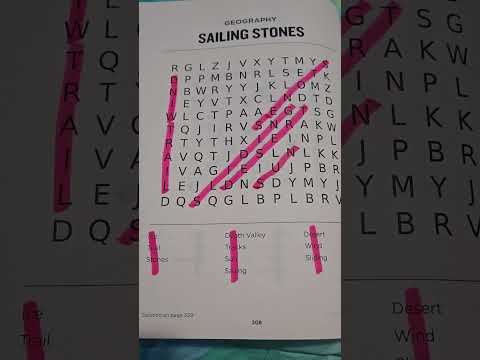 Nat (me) (off-screen) doing Sailing Stones Word Search