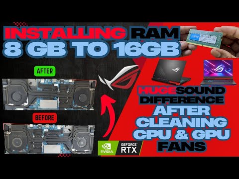 DISASSEMBLY OF ASUS ROG STRIX G17 2021 MODEL (G713QC) | AND CLEANING CPU & GPU FANS & RAM UPGRADE 🔥🔥