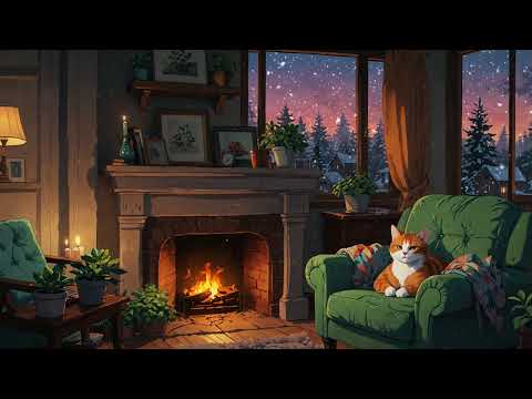 🔥Fireside Lofi – Aesthetic Winter Ambience & Soft Beats ❄️