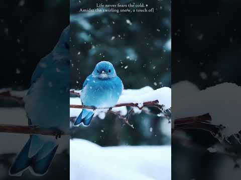 A TOUCH OF BLUE LOVE IN COLD ❄️🥶 ICE BIRD 🕊️#ytshorts #youtubeshorts #shortshorts #shorts