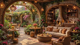 🌺Sweet March Jazz Music at Spring Coffee Porch Ambience by the garden for Great Moods, Study, Work