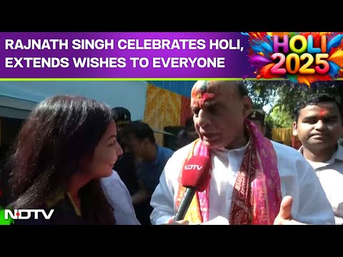 Holi 2025 | Defence Minister Rajnath Singh Celebrates Holi, Extends Wishes To Everyone