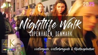 🇩🇰🌃2025 January Nightlife Tour | Copenhagen, Denmark | 4K | January 2025 #CityWalk