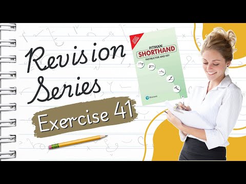 Pitman English Shorthand : Exercise -41 "REVISION SERIES" #education #stenography