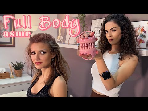 ASMR Full Body Massage - ASMR Relaxing Head Massage, ASMR Back and Legs Massage