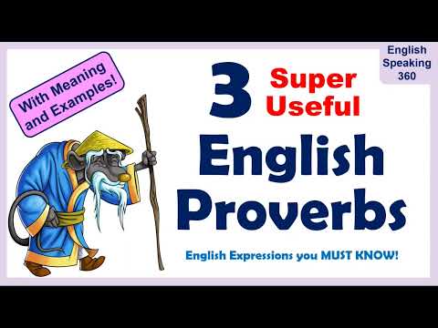 3 Super Useful English Proverbs with meaning and examples in conversations. Fun English Proverb Quiz