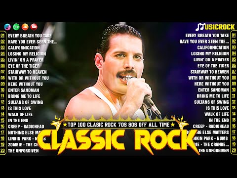 Classic Rock Songs 70s 80s 90s🔥ACDC, Queen, Aerosmith, Bon Jovi, Guns N Roses, Metallica, Nirvana