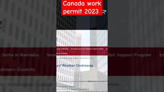 Canada work permit 2023