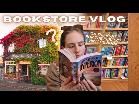 [cozy] bookstore vlog 💗☕️ 📚 spend the day looking for the perfect vintage book & antique shopping