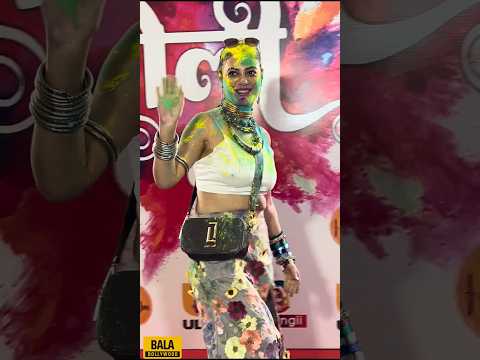 Sherleen Dutt at Atrangii Holi Party #sherleendutt #shortsvideo