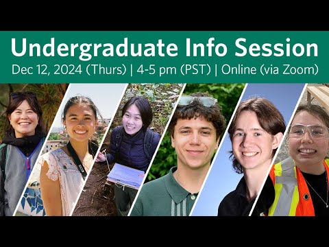 Undergraduate Information Session with Student Panel - December 2024