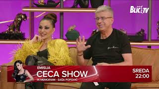 U znak sećanja na SAŠU POPOVIĆA ove srede u emisiji CECA SHOW, Saša Popović i Suzana Jovanović