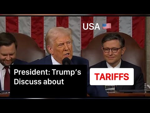 President Trump’s:Talking about TARIFFS  || Trump’s address to Congress #trump#youtubeviral #america