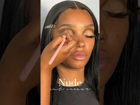 Nude Cut Crease w a mix of billie eilish 💕 #makeup #makeuptutorial #mua