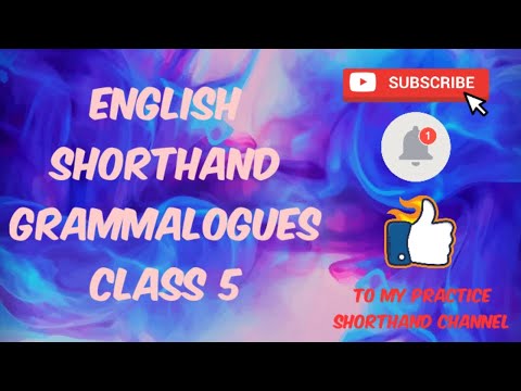 English Shorthand -Grammalogues - Class 5 #shorthandenglishgrammalogues #shorthandenglish #shorthand