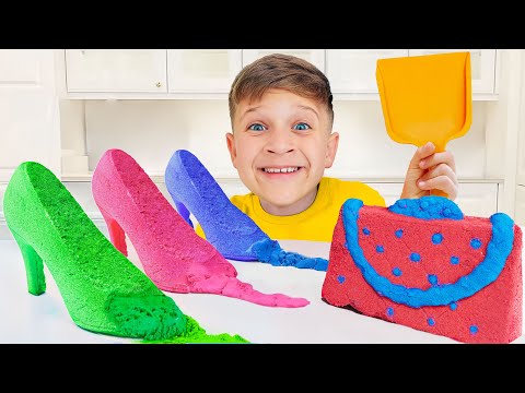 Roma Tests Fun Tricks with Kinetic Sand