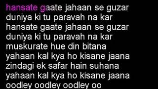 Zindag Ek Safar Suhana Hindi Karaoke With Lyrics