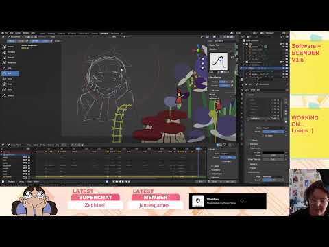 2D Animation in Blender Grease Pencil // Forest Sprite Loop Part 5