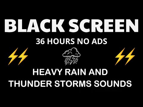 The Shortcut To Peaceful Nights - Heavy Rain And Thunderstorm｜Night Rain Ambience To Relieve Stress